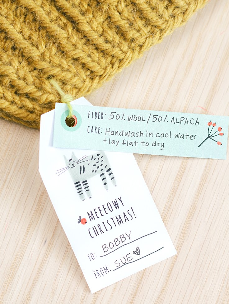 printable gift tag for knitters
