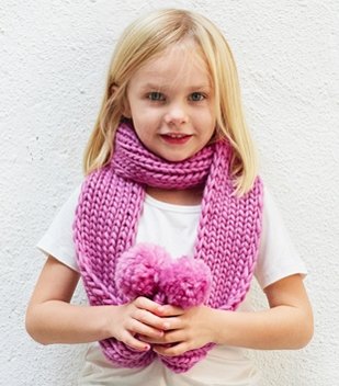 baby pom scarf pattern
