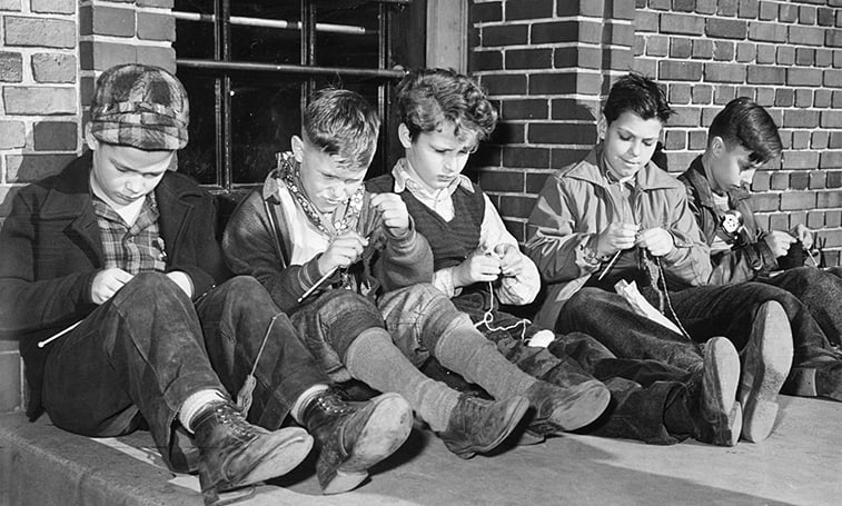 boys knitting