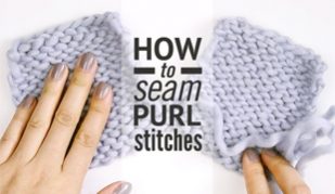 how to seam garter stitch