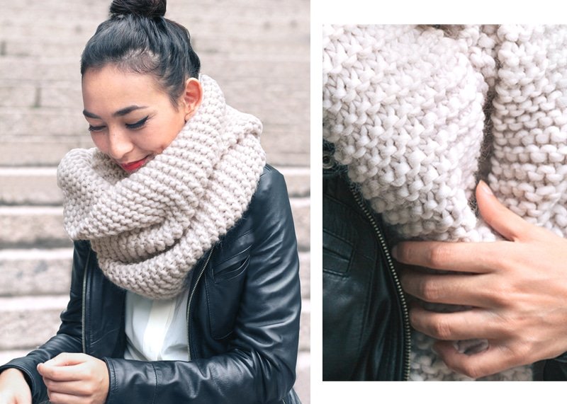 how to knit a scarf beginner