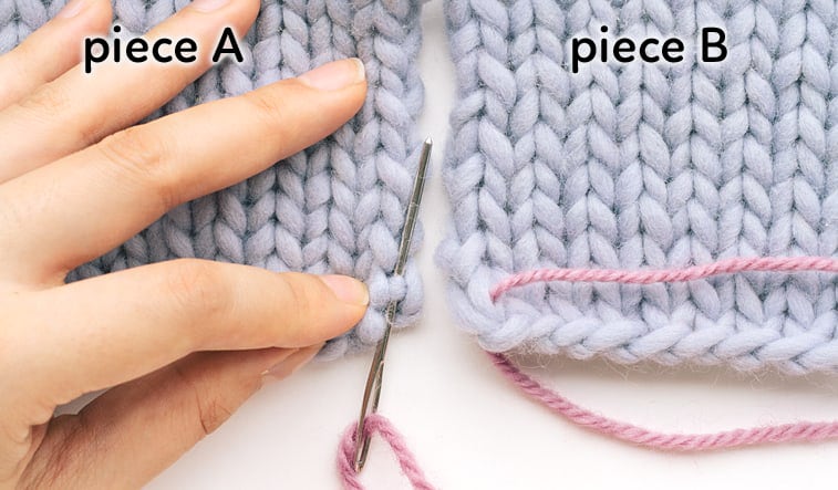 mattress stitch seam knitting