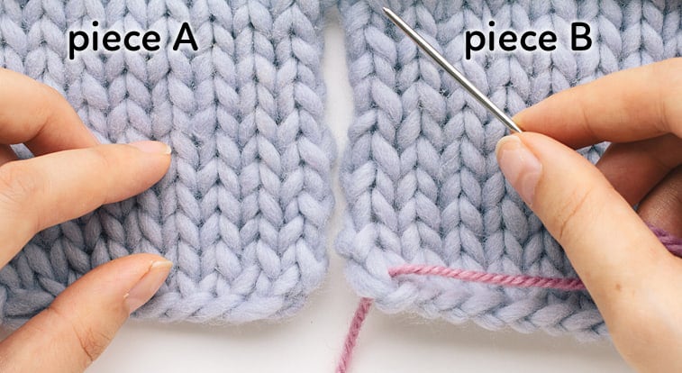 mattress stitch seaming knitting