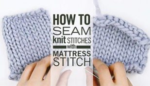seam knitting with mattress stitch