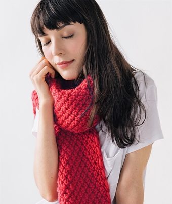 moss stitch scarf knitting pattern