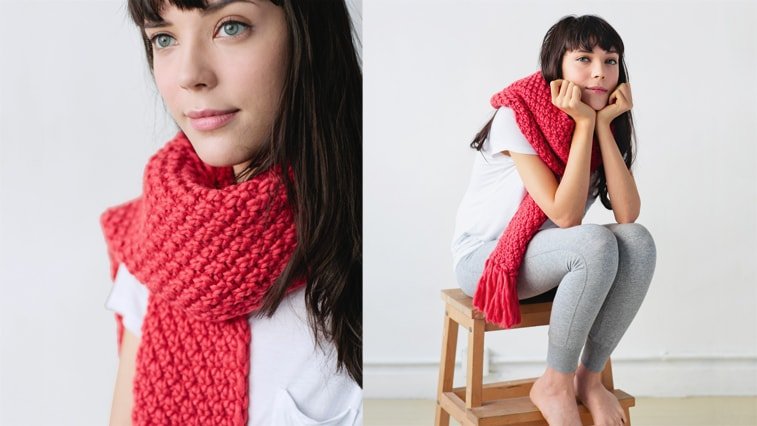 chunky scarf knitting pattern
