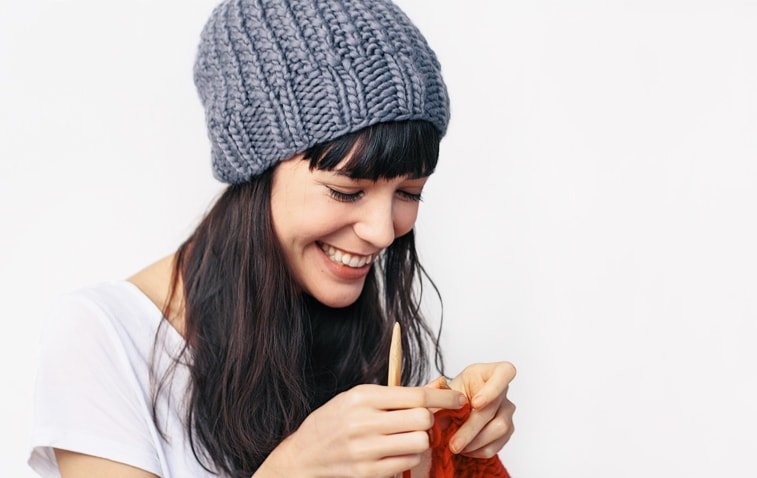 chunky hat knitting pattern tutorial