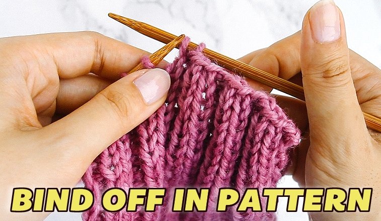 hands binding off knitting