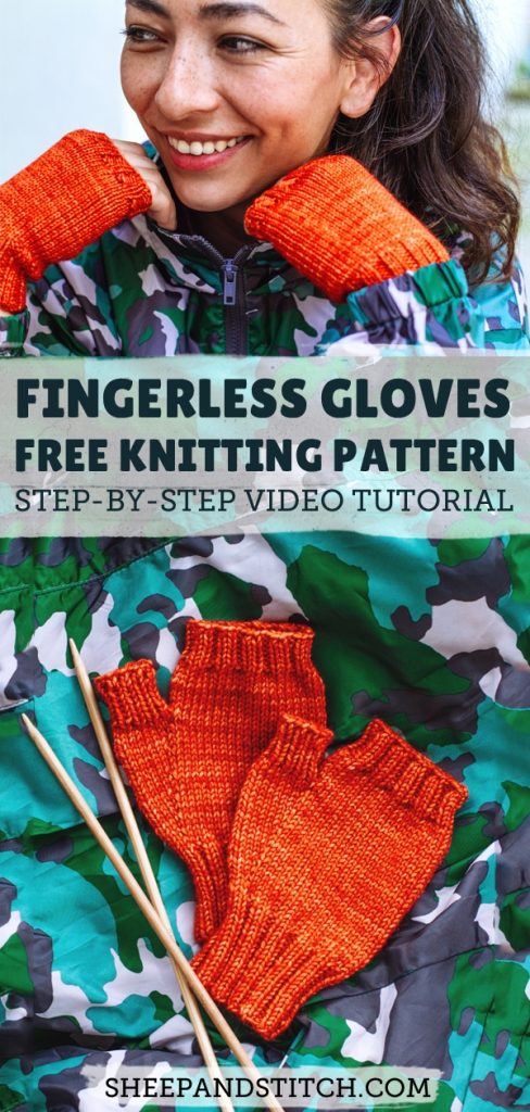 Fingerless Gloves Knitting Pattern (Step-by-Step Tutorial) - Sheep and ...
