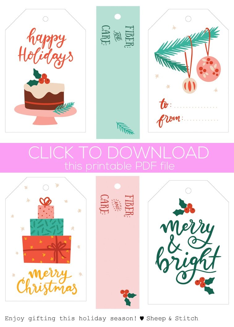 free printable gift tags for knitters