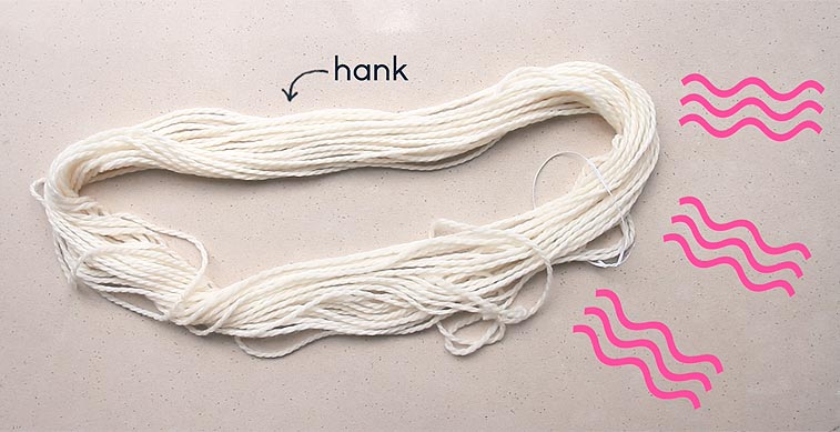 yarn hank for dyeing