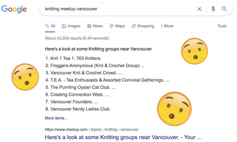 knitting meetups in Vancouver