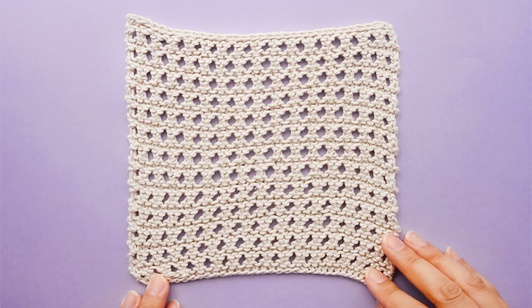 open honeycomb stitch reverse