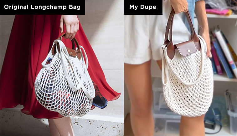 Longchamp DIY knit bag